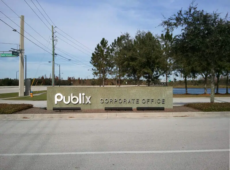 Publix Corporate Headquarters Main Entrance Signc Lakeland Florida