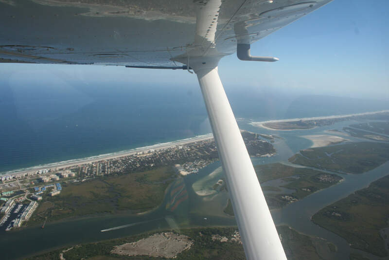 Aerial View Of Ponce Inletc Floridac