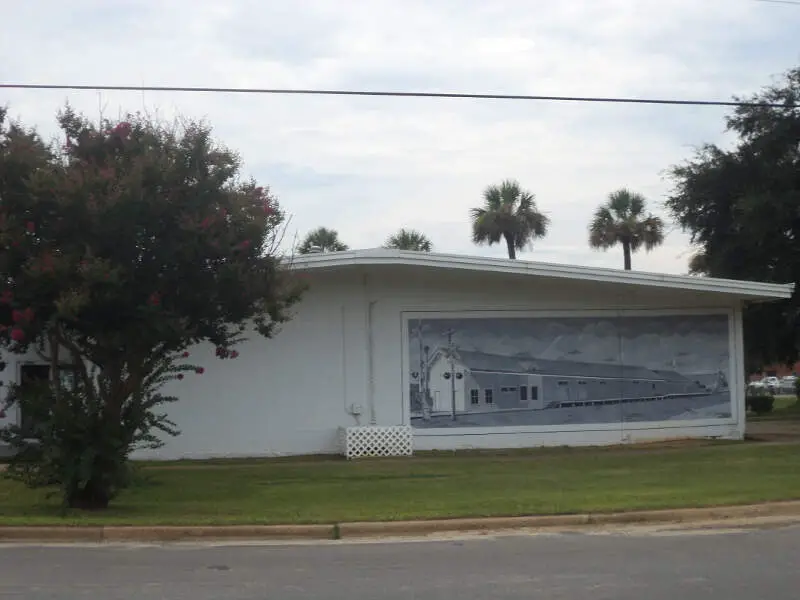 Train Depot Mural On Lions Hall