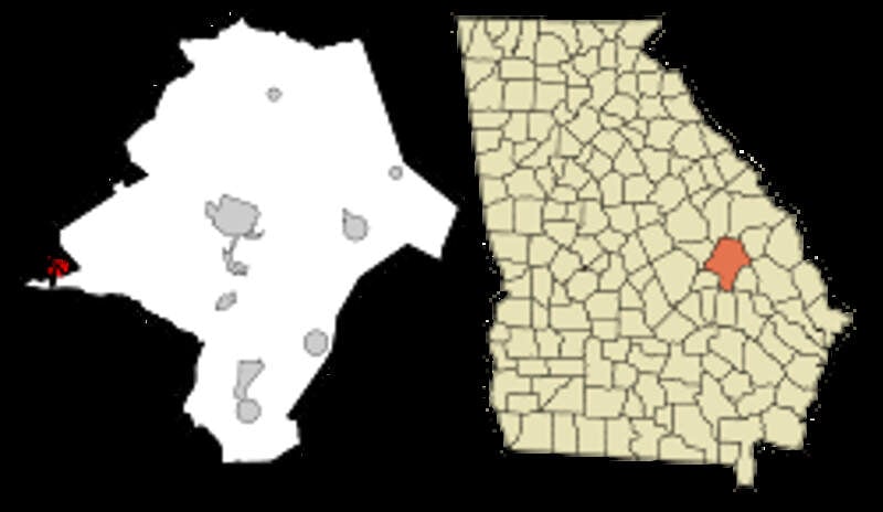 Emanuel County Georgia Incorporated And Unincorporated Areas Adrian Highlighted
