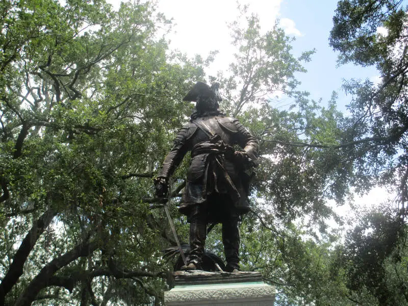 Oglethorpe Statue In Savannahc Ga Img