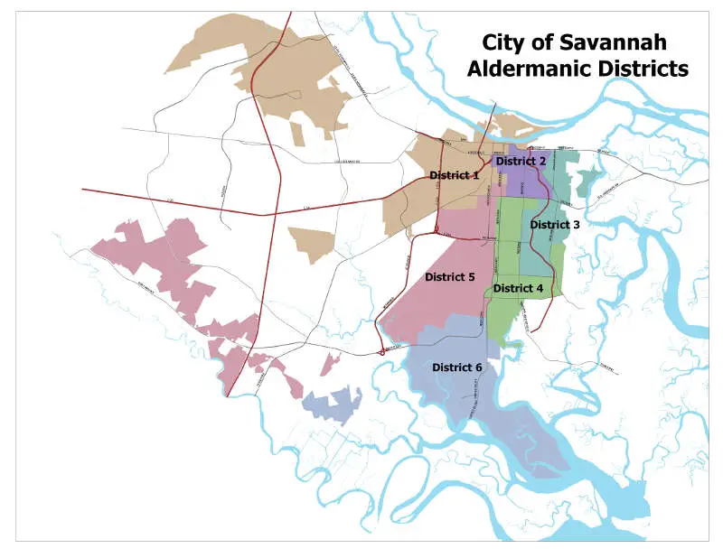 Savannah Aldermanic Districts