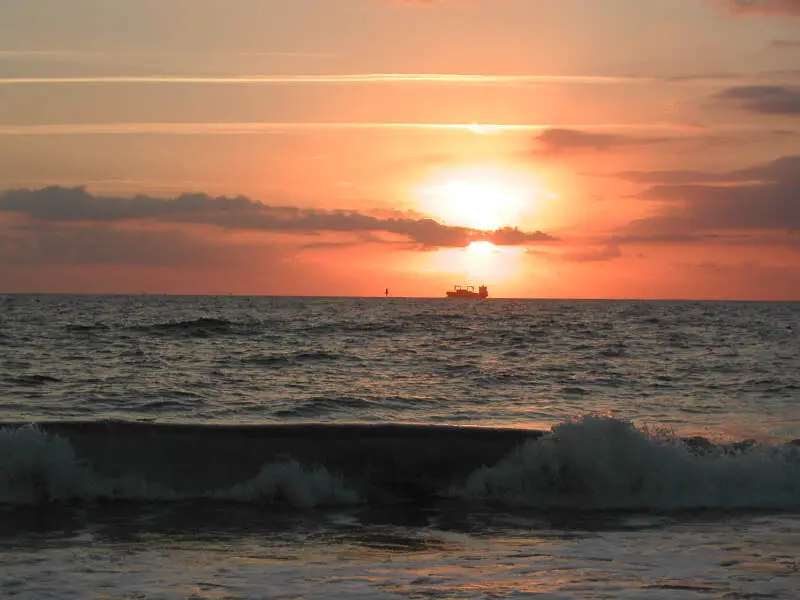 Sunrise Over North Beach On Tybee Islandc Ga