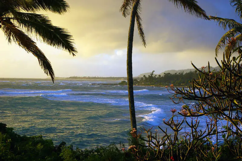 Ocean View From The Coastline Of Wailuac Kauai
