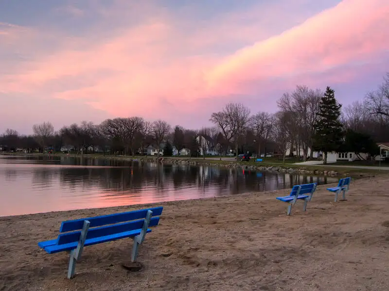 Emmetsburgc Iowa  Five Island Lake At Sunset