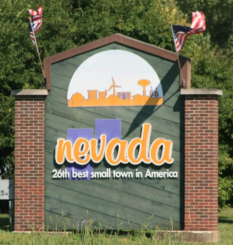 Nevada Iowa  Welcome Sign