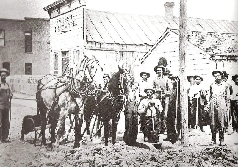 Plowing Main Street Of Blackfoot