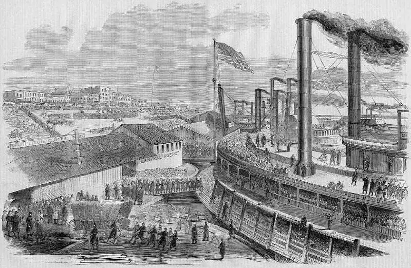 Embarkation Of General Mcclernands Brigade At Cairo