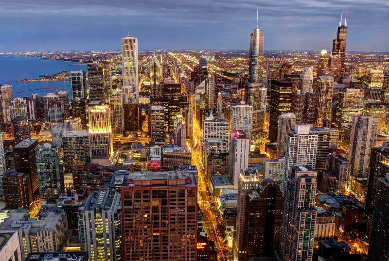 Chicago Skylinec Viewed From John Hancock Center