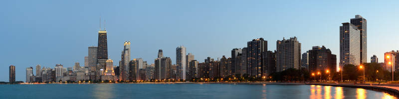 Chicago From North Avenue Beach June Panorama