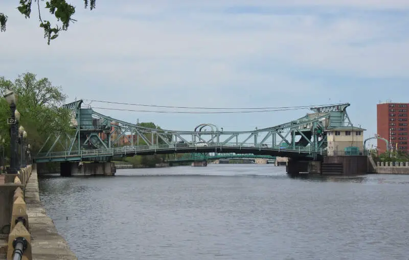 Cass Street Bridge In Jolietc Illinois