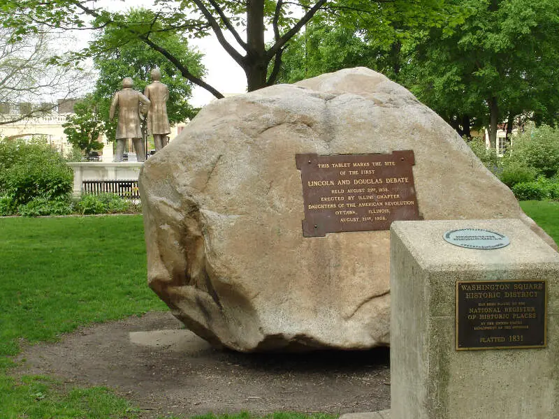 Ottawa Il Washington Park Historic District Site Of First Lincoln Douglas Debate