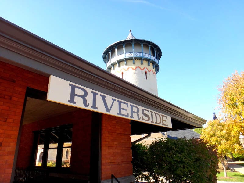 Riversidec Illinois Train Station And Water Tower