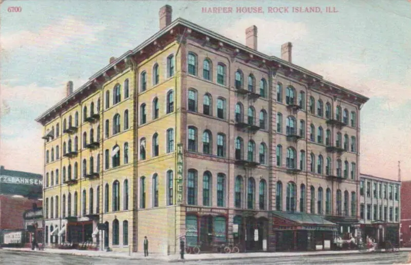 Harper House Rock Island Il Postcard No