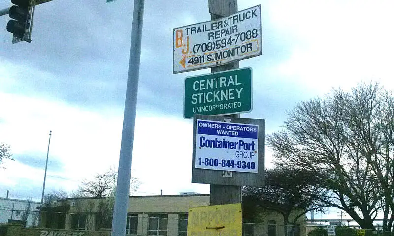 Central Stickney Signpost
