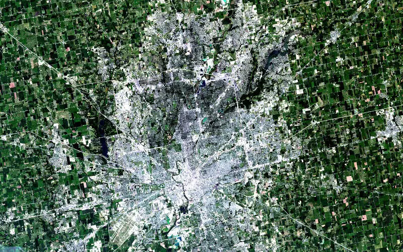 Nasa Satellite Captures Super Bowl Cities   Indianapolis