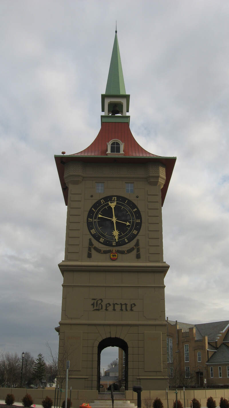 Clock Tower In Bernec Indiana