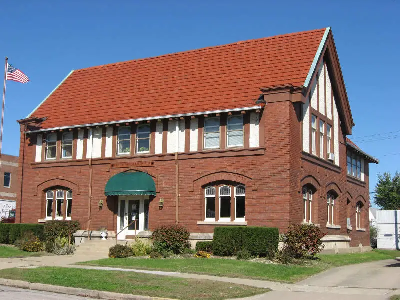 Linton Public Library In Sunlight