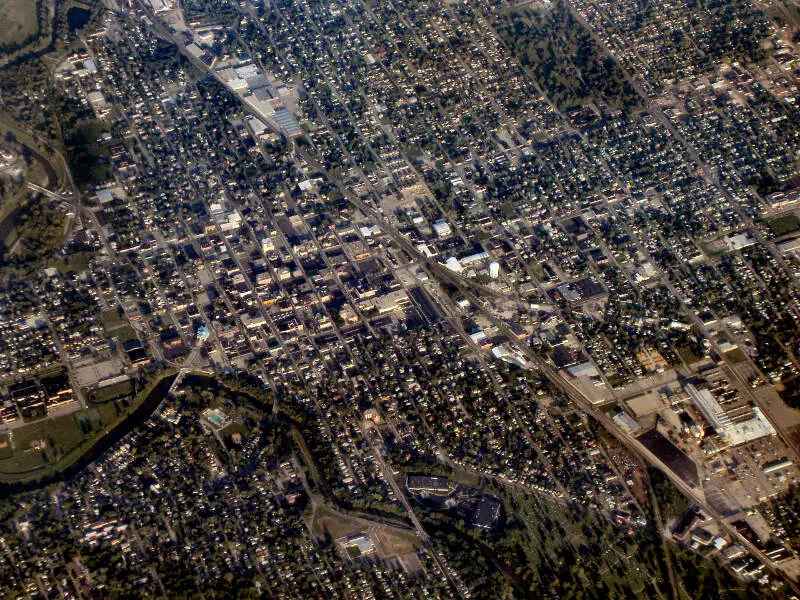 Muncie Indiana Downtown From Above