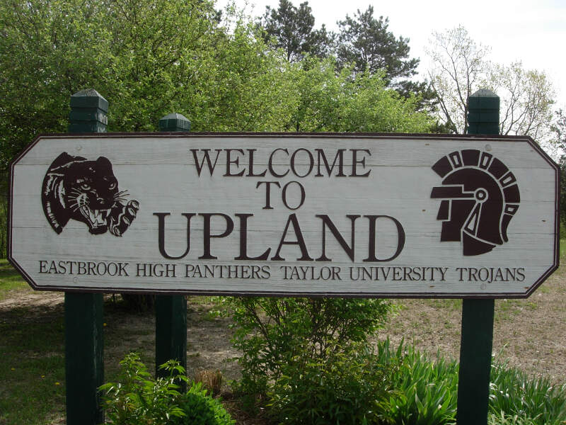 Uplandc Indiana Welcome Sign