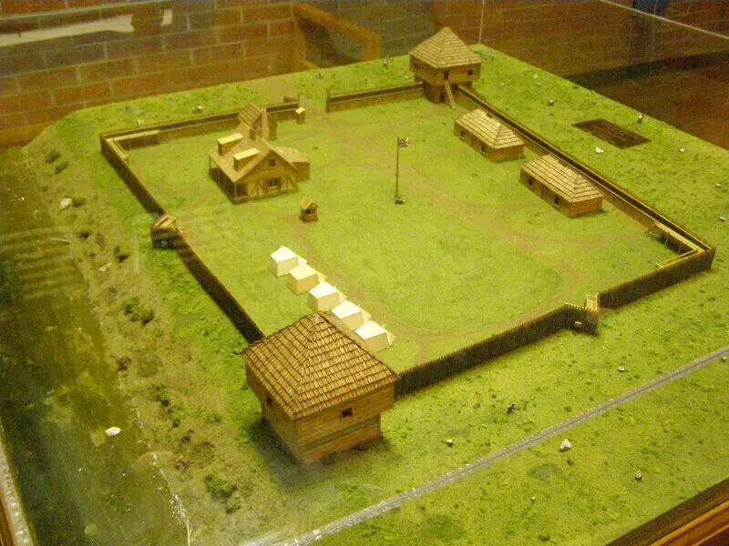 Vincennes Indiana British Fort Diorama