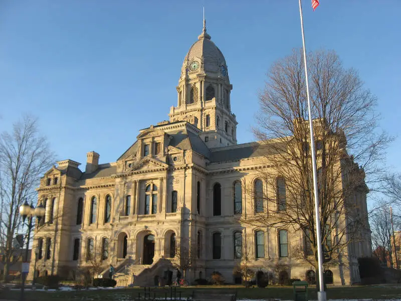 Kosciusko County Courthouse From Southeast Near Sunset