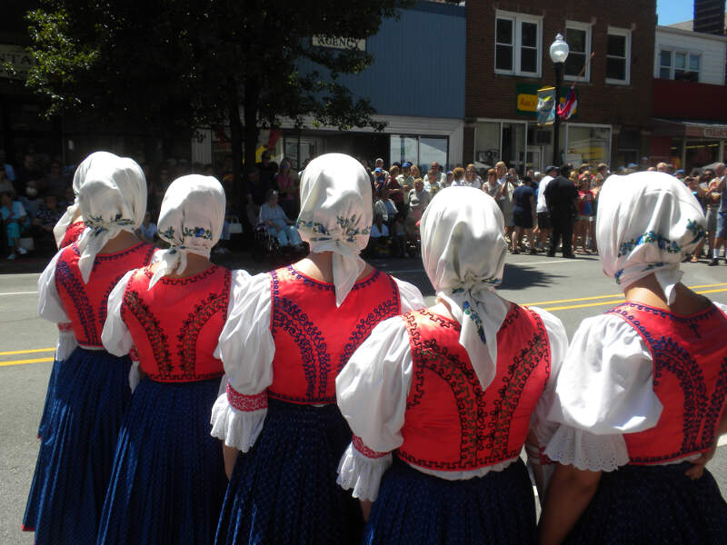 Polish Dancers At Pierogi Fest In Whitingc Indiana