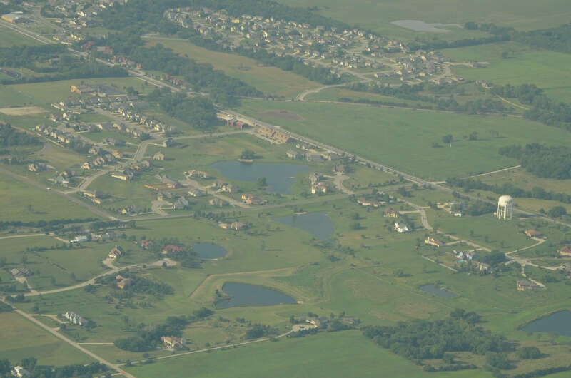 Aerial View Of Baldwin Cityc Kansas