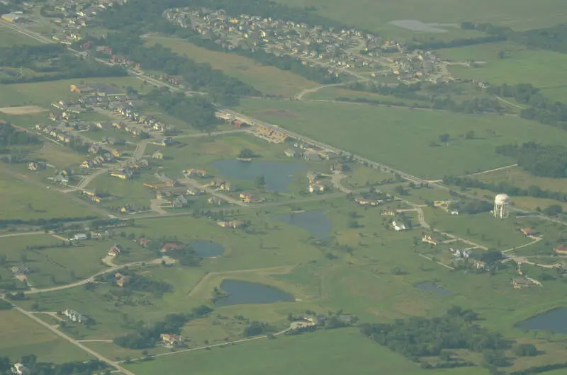 Aerial View Of Baldwin Cityc Kansas