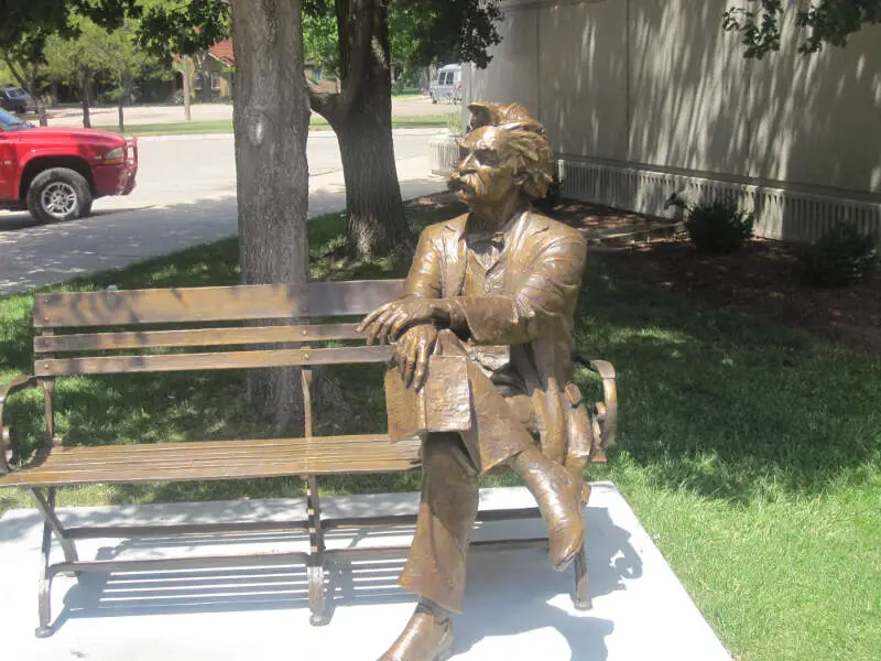 Mark Twain Statuec Garden Cityc Ks Img