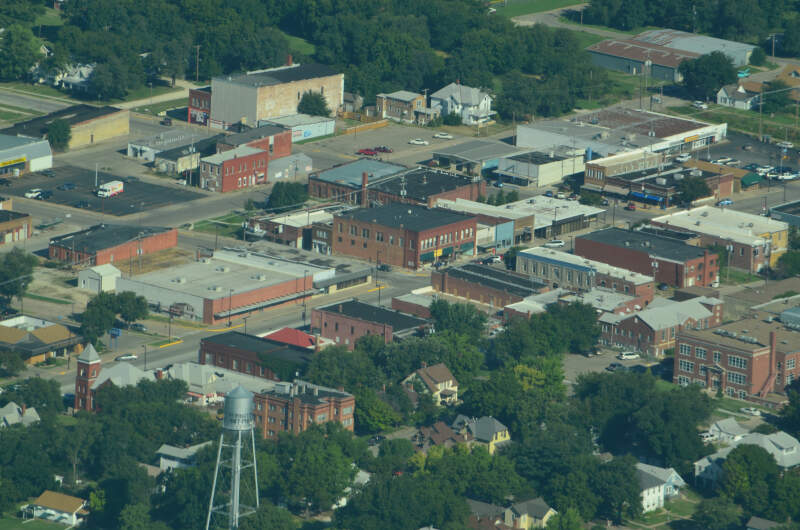 Aerial View Of Heringtonc Kansas
