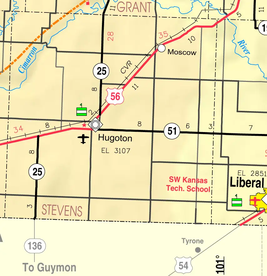 Map Of Stevens Coc Ksc Usa