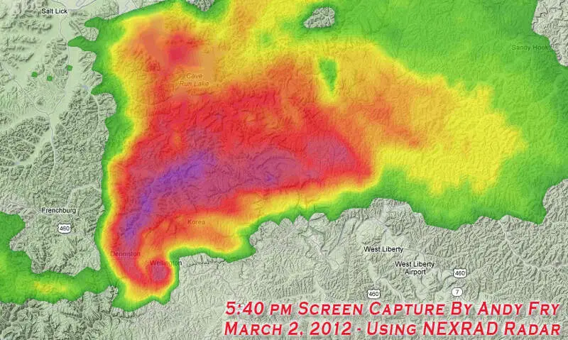 West Liberty Tornado On Radar