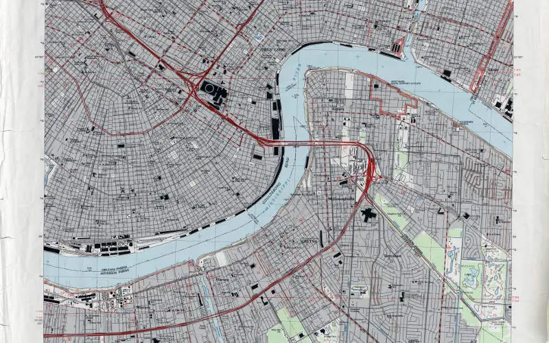 New Orleans Section And West Bank Map