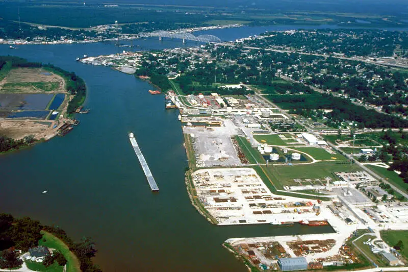 Morgan City Louisiana Aerial View