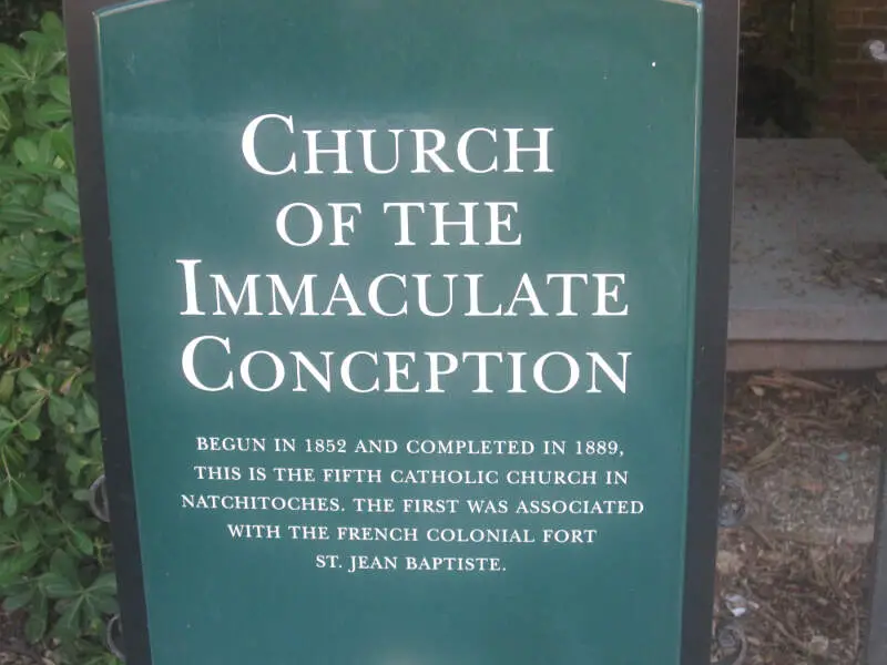 Church Of The Immaculate Conception Sign In Natchitoches Img