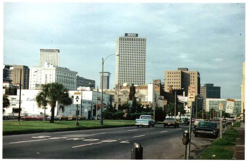 New Orleans Basin Street Looking Towards Canal Street