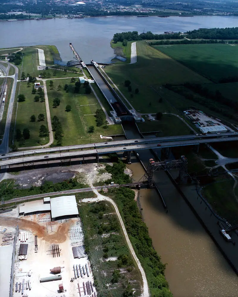 Port Allen Lock Louisiana Aerial View