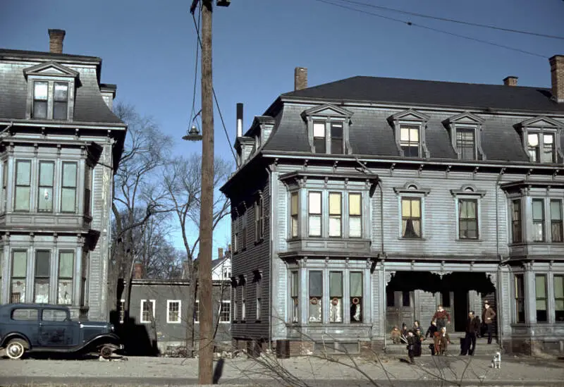 Children In The Tenement Districtc Brocktonc Mass