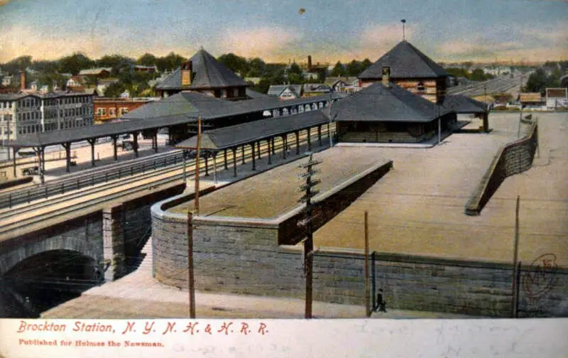 Brockton Station Postcard