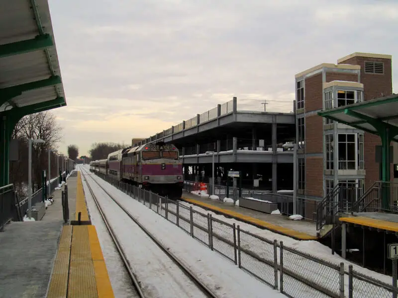 Inbound Train At North Leominster Stationc December