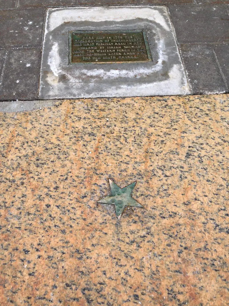 The Star On The Sidewalkc Worcesterc Massachusetts