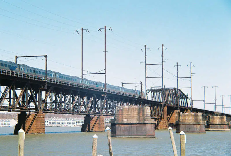 Acela On Susquehanna Bridge