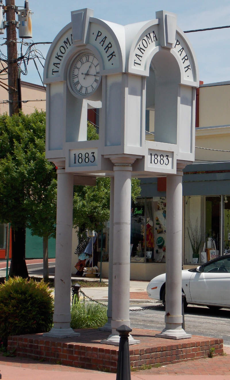 Clock Tower In Ward Sinclair Plaza  Takoma Park