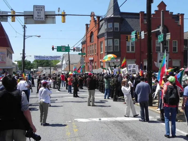 Protests In Thurmont Town Square