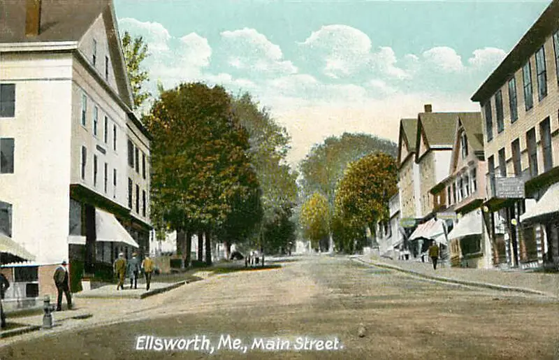 View Of Main Streetc Ellsworthc Me