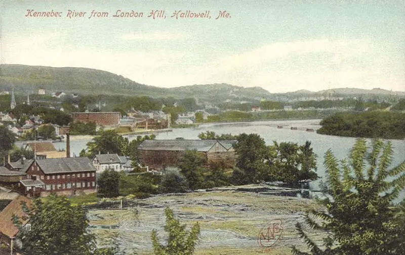 Kennebec River From London Hillc Hallowellc Me