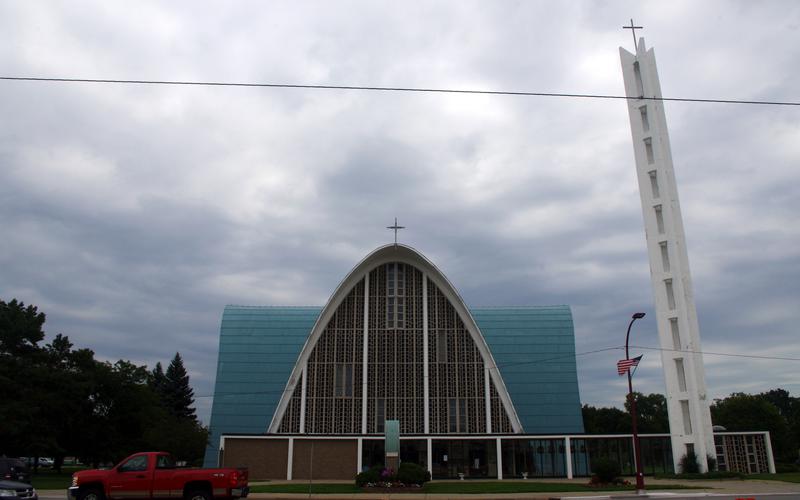 Saint Clement Church Center Line Michigan  Exterior View From Across Van Dyke Avenue