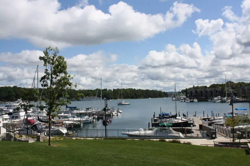 Charlevoix Michigan Harbor Charlevoix Lake