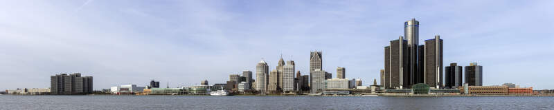 Skyline Of Detroitc Michigan From S